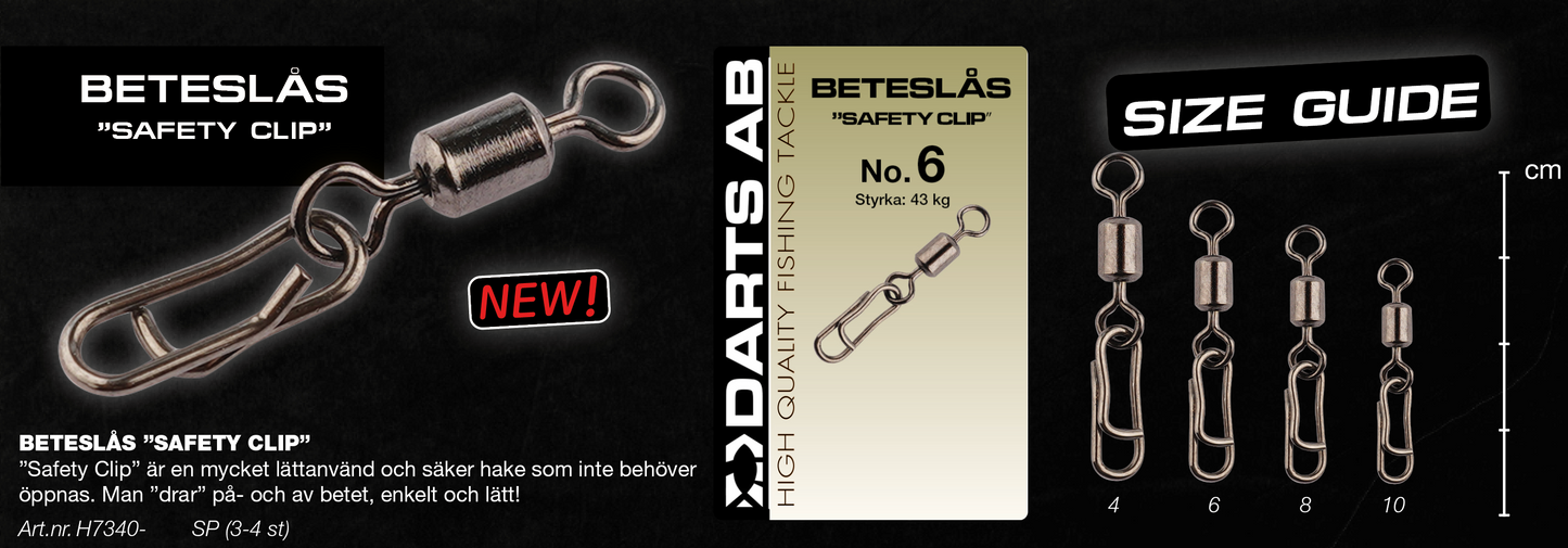 Bait lock "Safety Clip" no6 5-pack