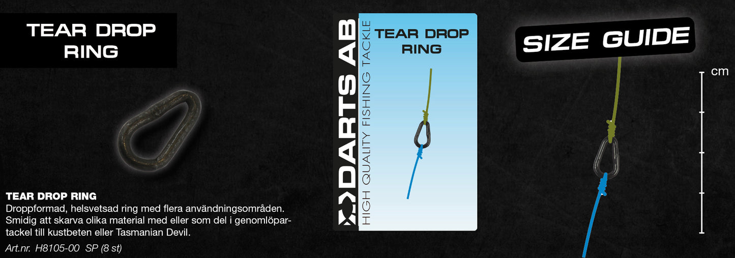 Tear drop ring 8-pack